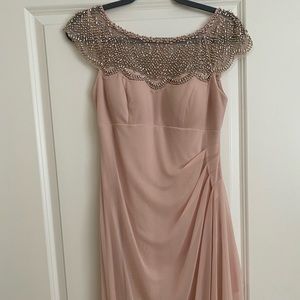 Blush pink evening dress